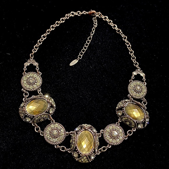 🖤Vtg💕VCLM™️ statement crystal rhinestones necklace - Picture 4 of 13